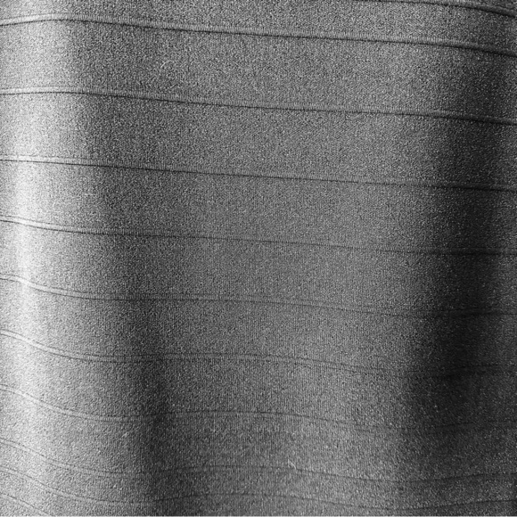 Seductions Black Bandage Dress Little Black Bodycon Dress with SIde Slit - Large - Picture 5 of 13